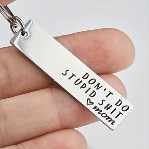 Stainless Steel Funny Silver Keychain NWT